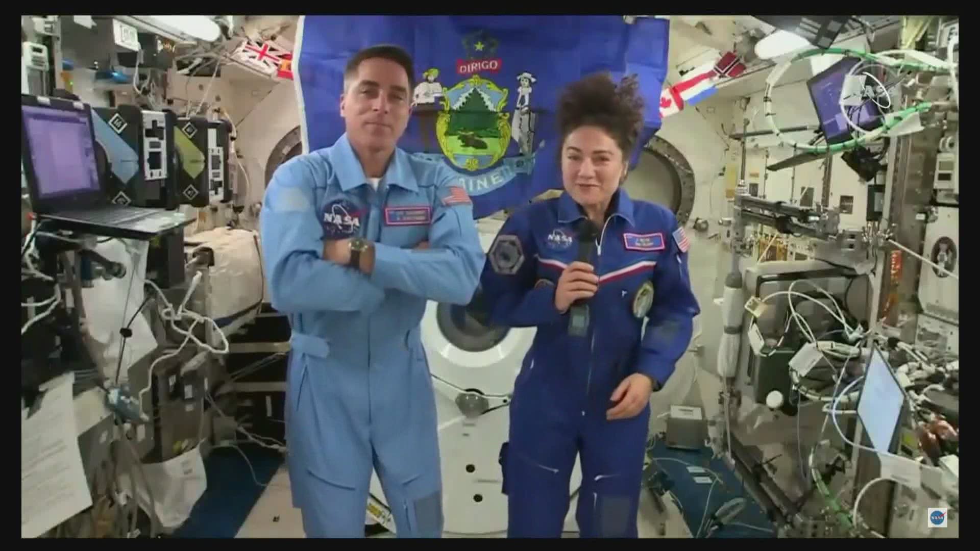 Maine astronauts host historic conversation from space