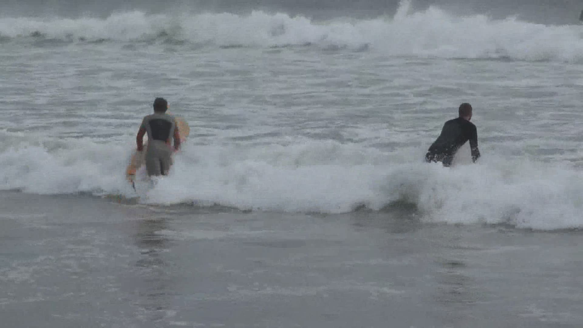 As Teddy churns off the coast of Maine, the ocean surge brings massive waves and high tides