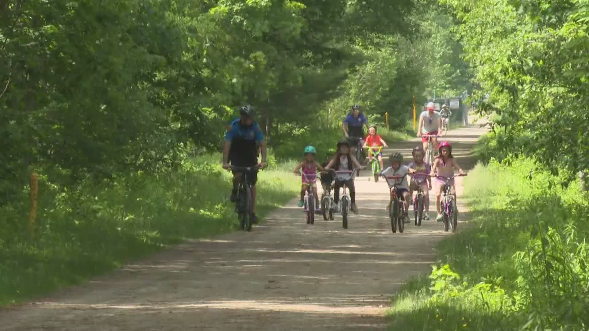 The Biddeford Police Department and Apex Youth Connection teamed up to host a "Bike with a Cop" event to make positive connections within the community.
