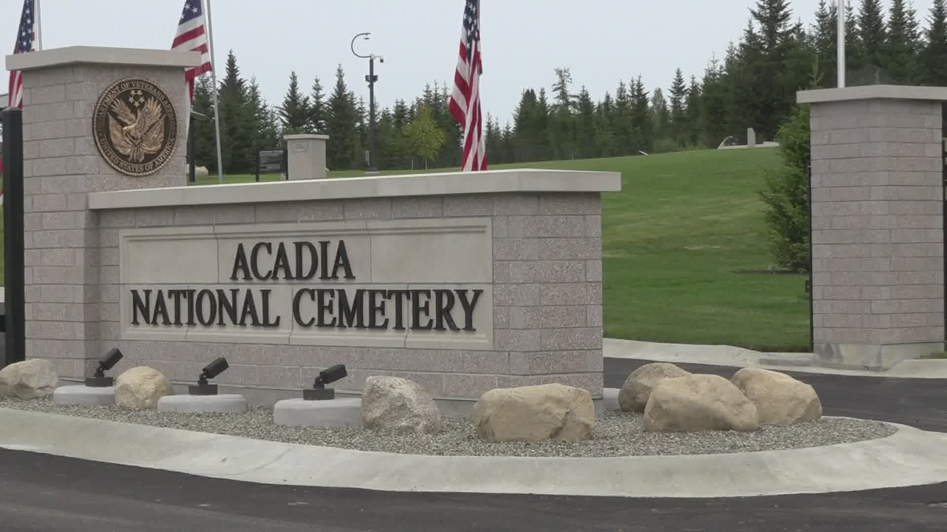 The U.S. Department of Veteran Affairs held a dedication ceremony today for the opening of Acadia National Cemetery in Jonesboro