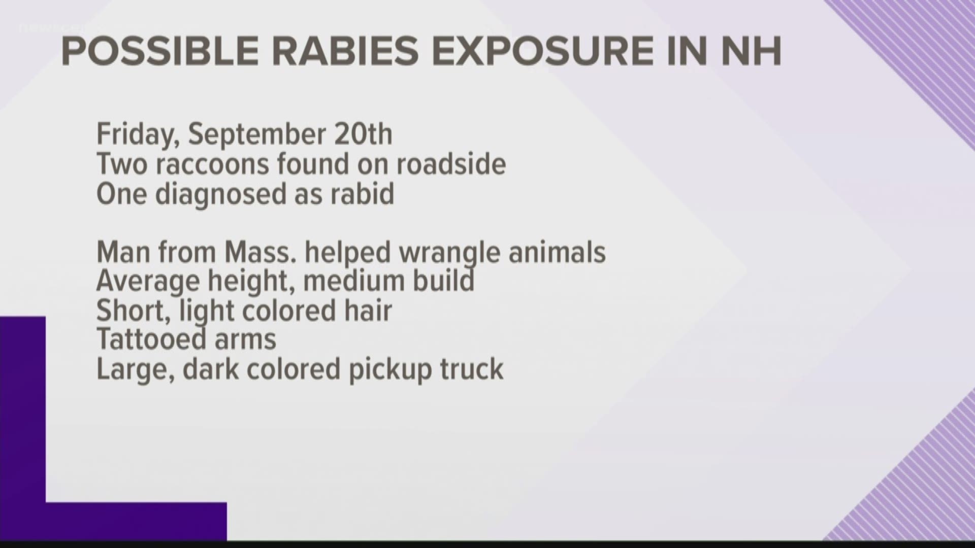 Mass. man sought by N.H. health officials regarding possible rabies exposure