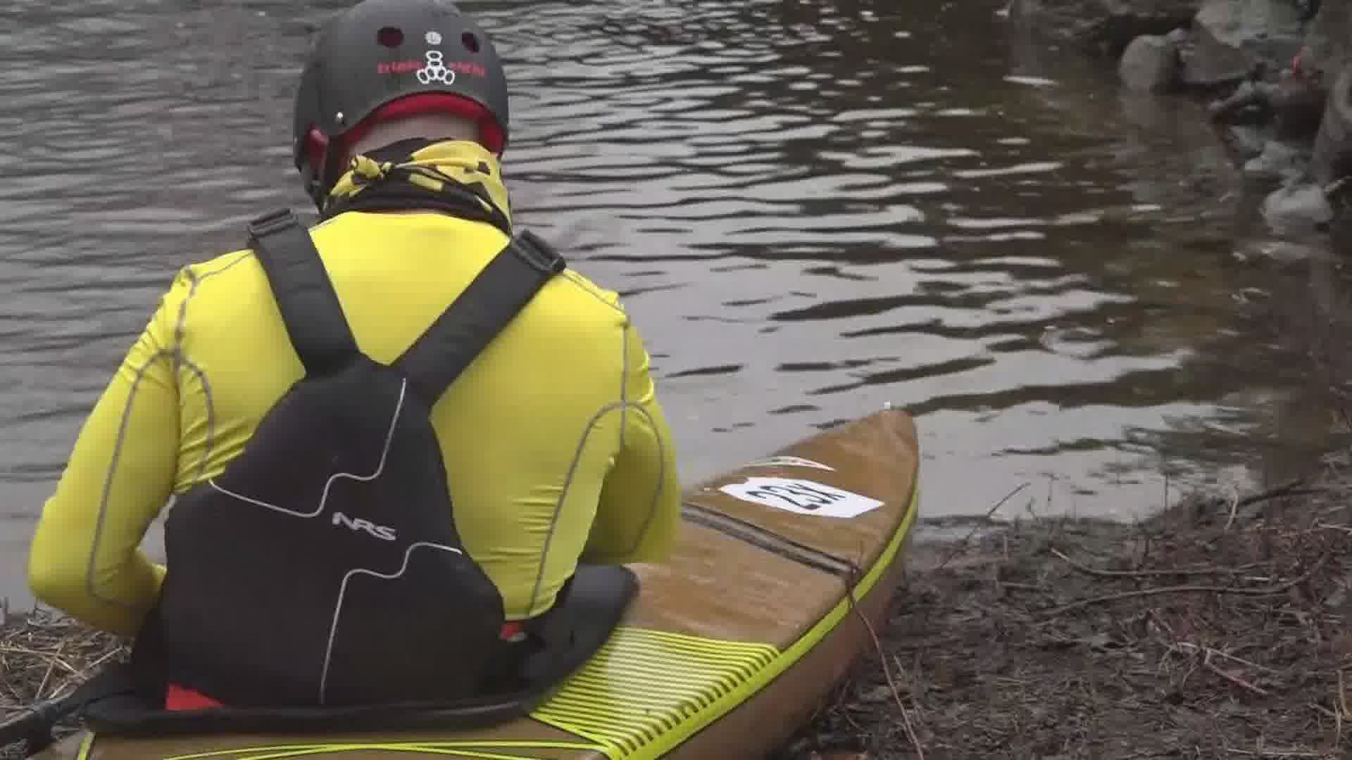 Last year, the pandemic forced the stream canoe race to be cancelled.