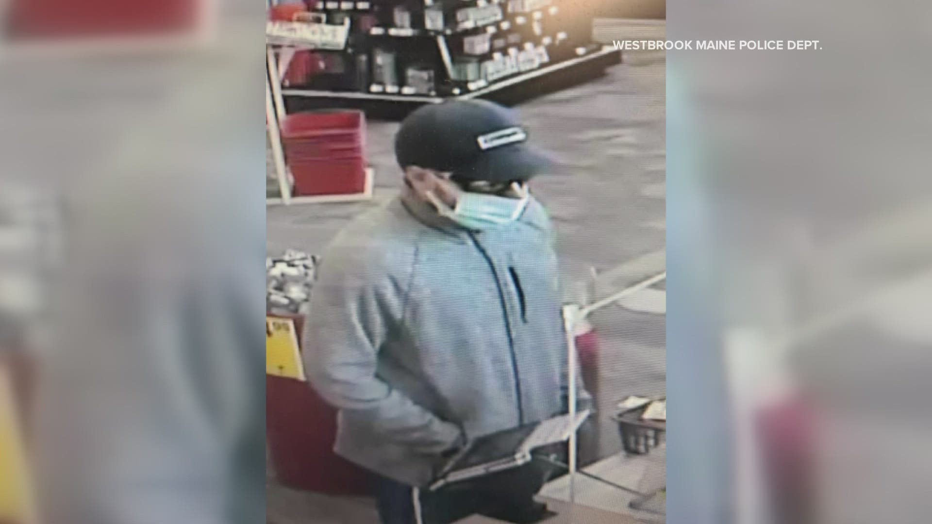 Police are asking for help in identifying a man accused of robbing a CVS in Westbrook yesterday.