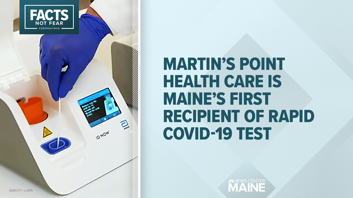 Maine's first recipient of Abbott Labs' rapid COVID19 test is Martin's