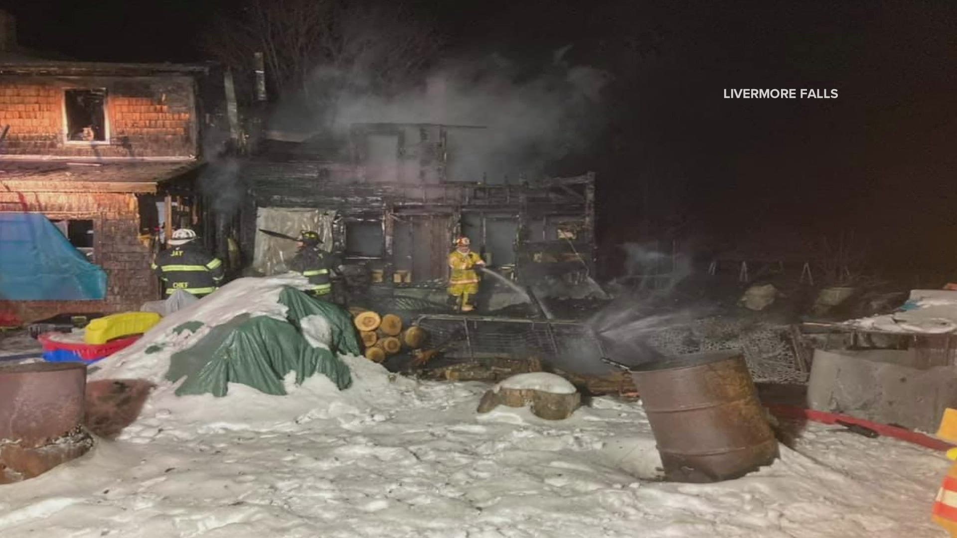 The frigid weather and strong winds put a challenge to some firefighters in Franklin County Sunday morning.