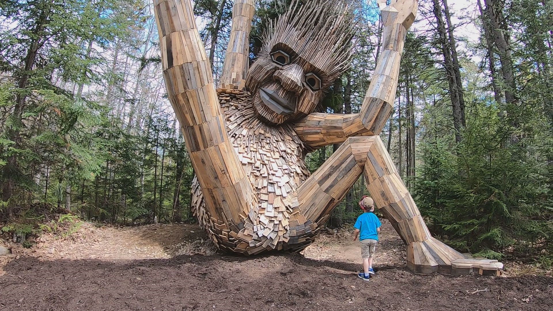 Giant trolls take over the forest at Coastal Maine Botanical Gardens ...