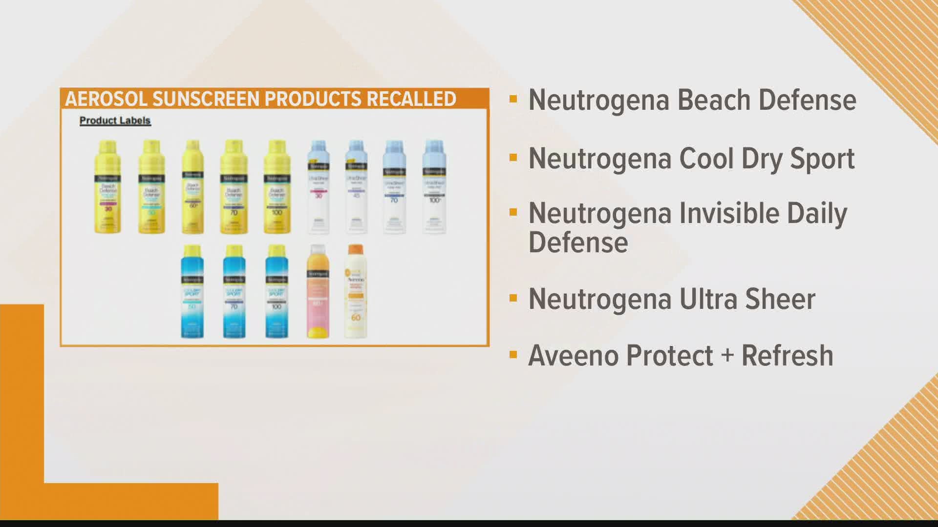 Neutrogena and Aveeno sunscreens are being recalled due to a cancer causing ingredient