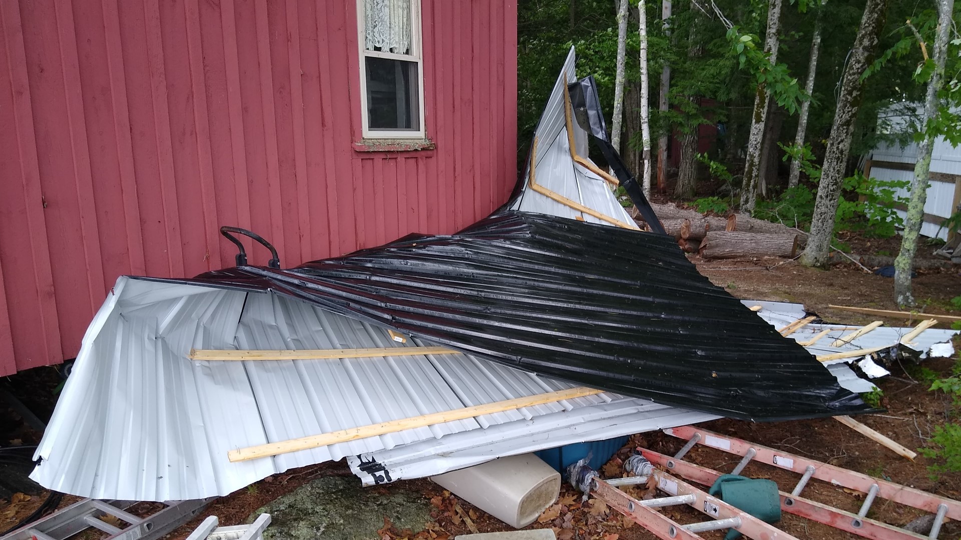 Damaging thunderstorm produces likely western maine tornado