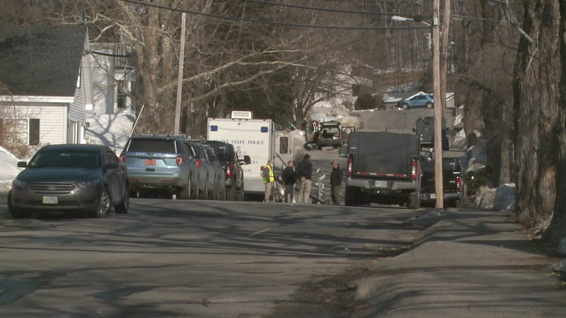 Video shows a happy family from Livermore Falls, Maine, as members reunite after the day-long hostage situation closed a section of town all day Monday, March 8.