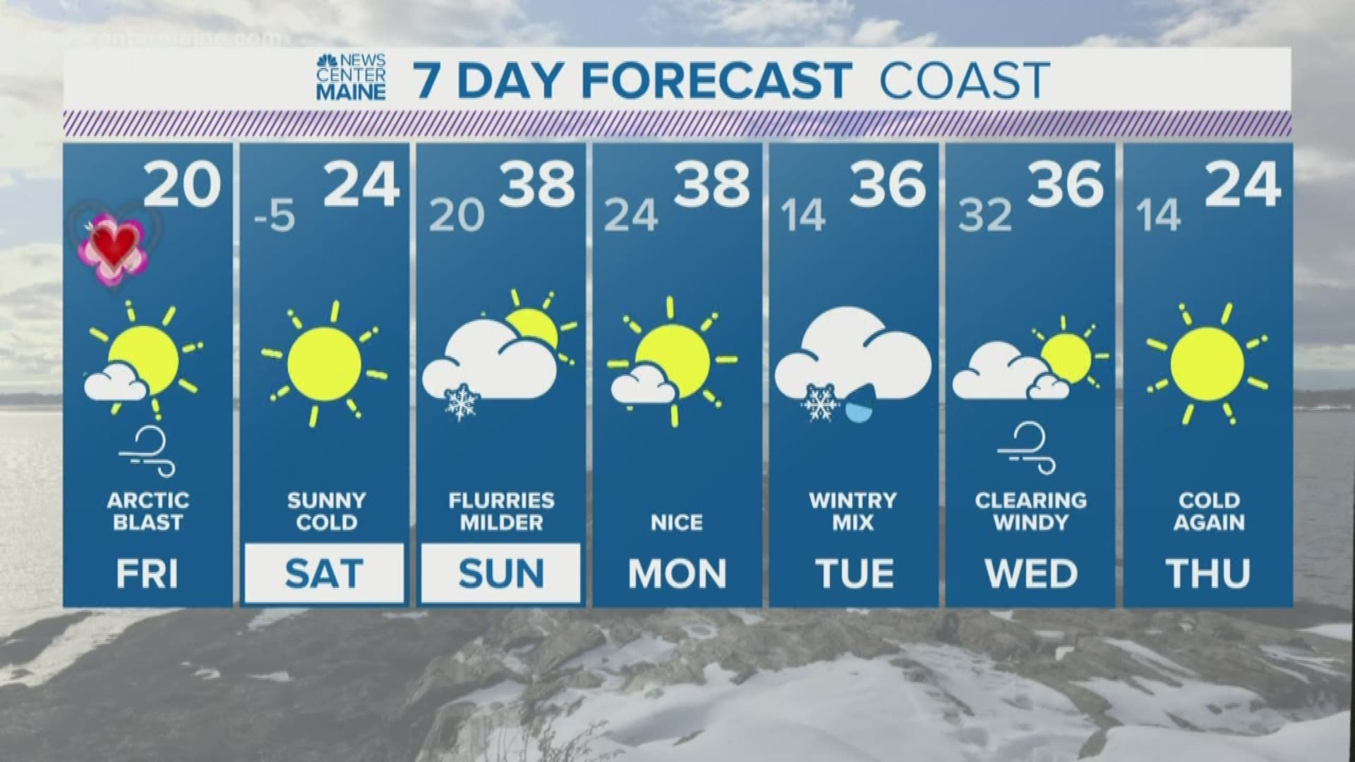 NEWS CENTER Maine Weather Video Forecast Updated Friday, February 14th, 12:30pm