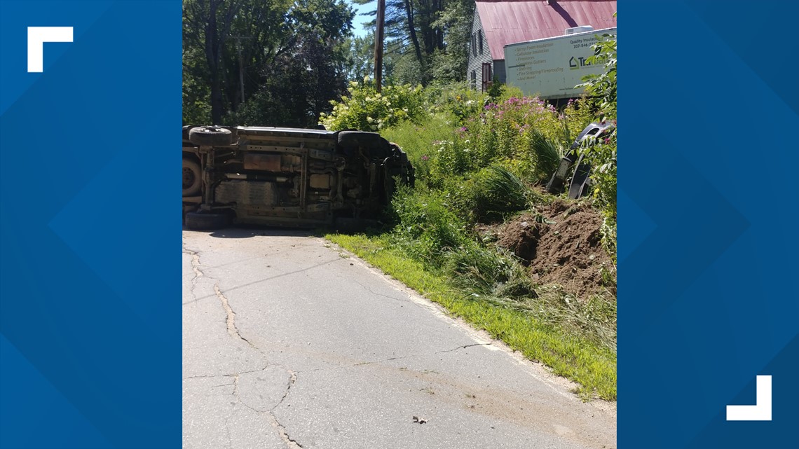 Rollover crash in Fryeburg