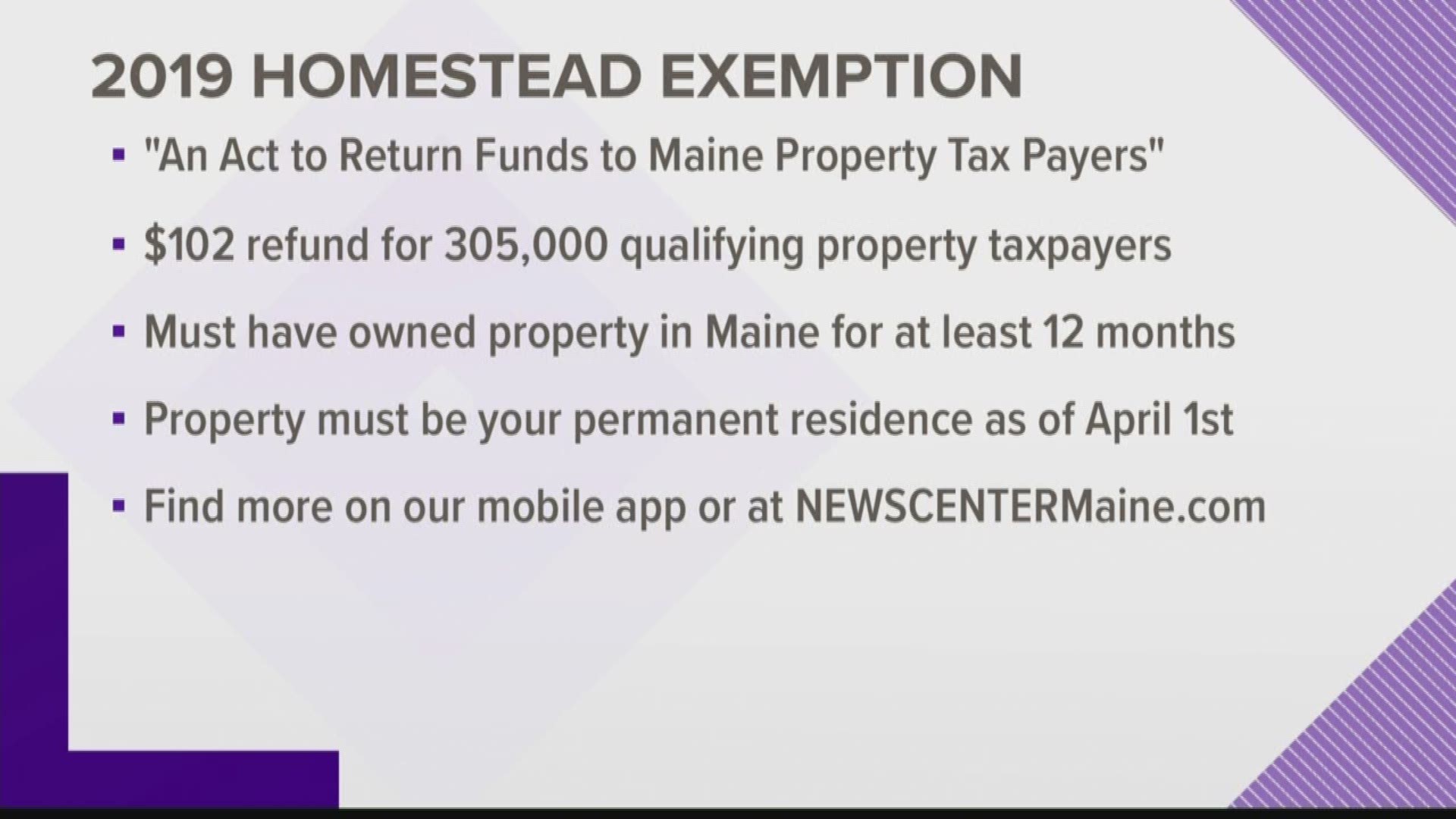 Maine homestead exemption brings $100 bonus | newscentermaine.com