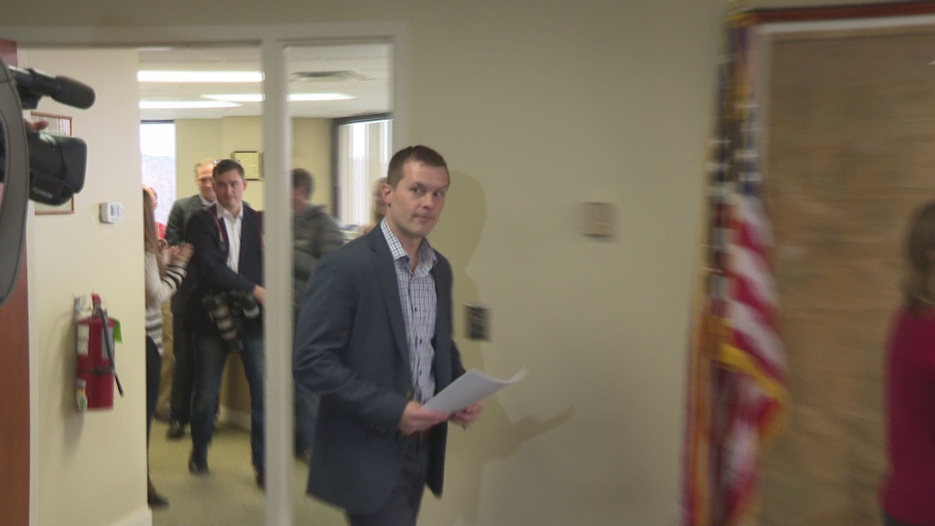 Rep.-elect Jared Golden hold press conference after vote tally
