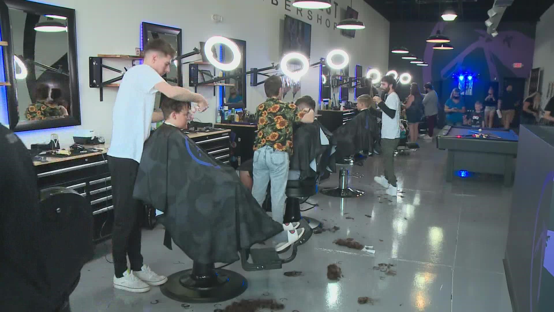 The Crow's Nest Barbershop in Auburn teamed up with Hot Radio Maine and Dirigo Federal Credit Union to put on the "Cuts for Class" event on Monday.