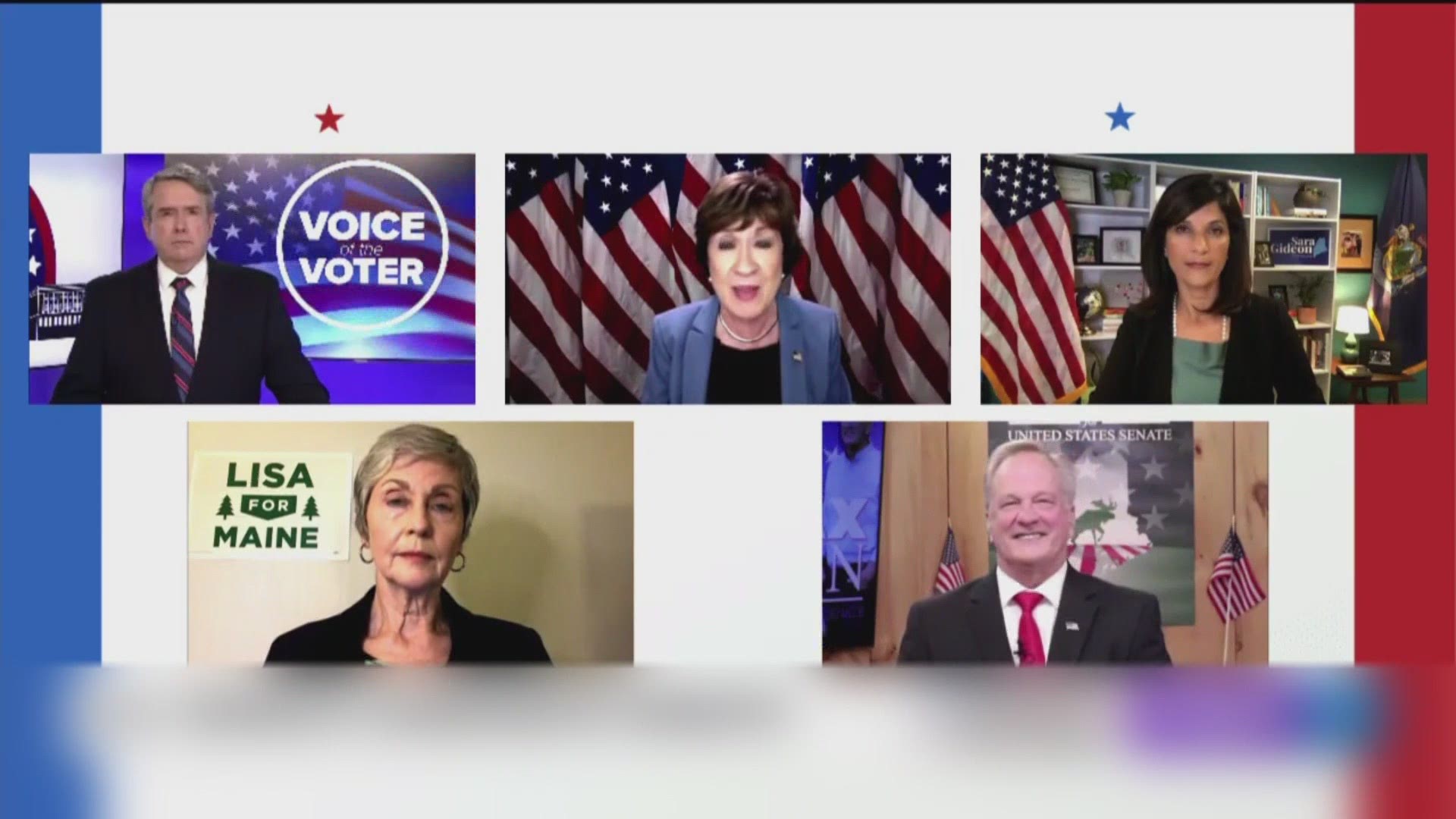 Maine's four candidates for U.S. Senate, Susan Collins, Sara Gideon, Lisa Savage, and Max Linn, faced off in a debate hosted by NEWS CENTER Maine on Thursday.
