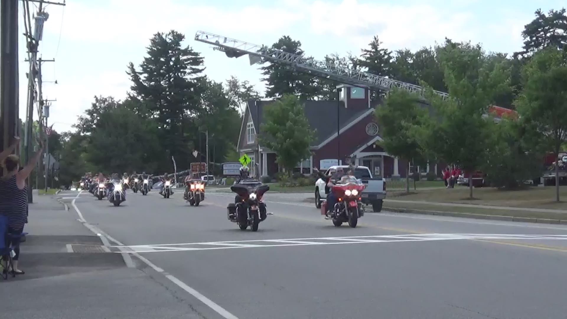 Footage of Stoney's Memorial Bike Run in Topsham