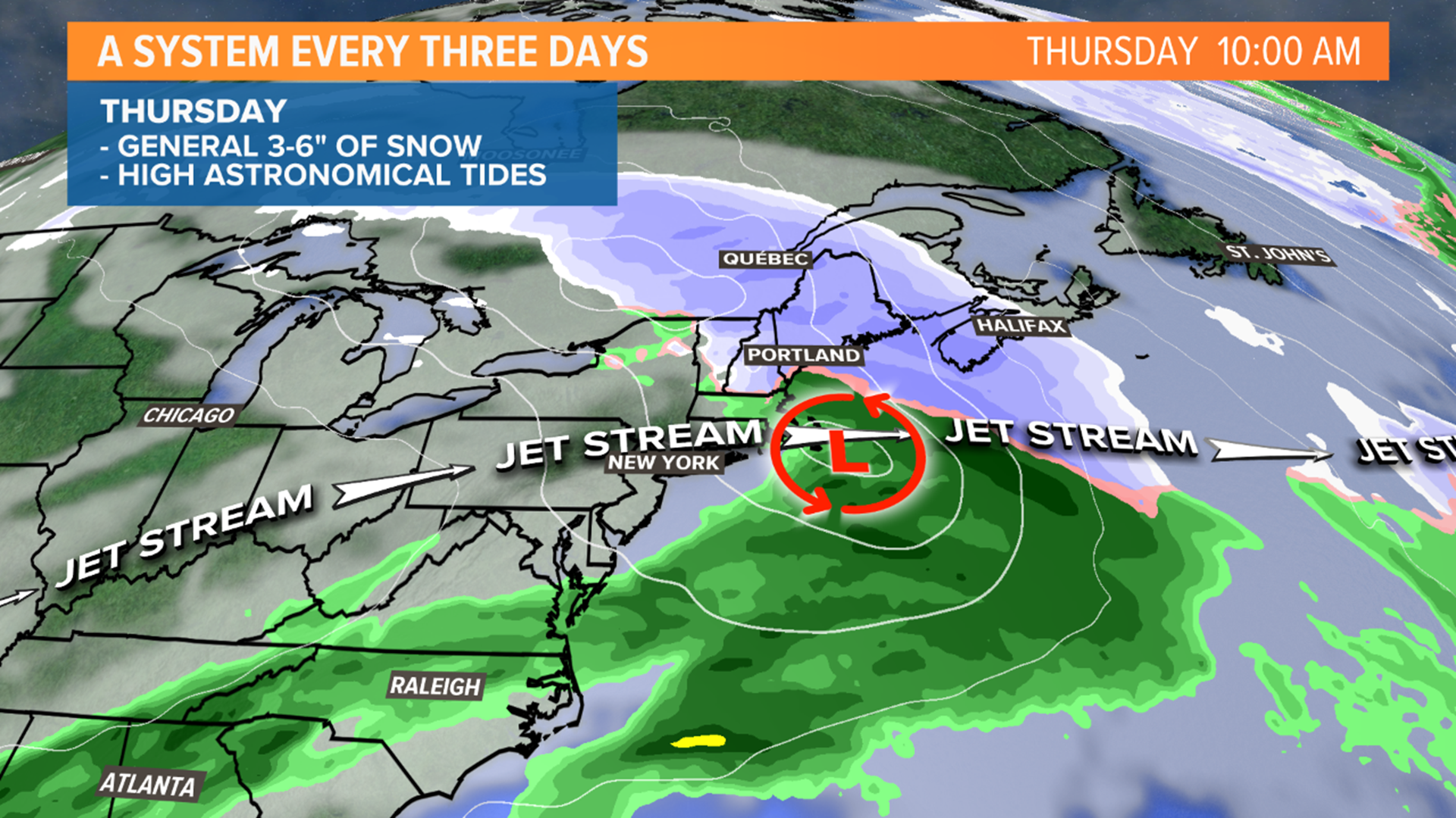 Active weather pattern brings more snow Thursday, Sunday ...