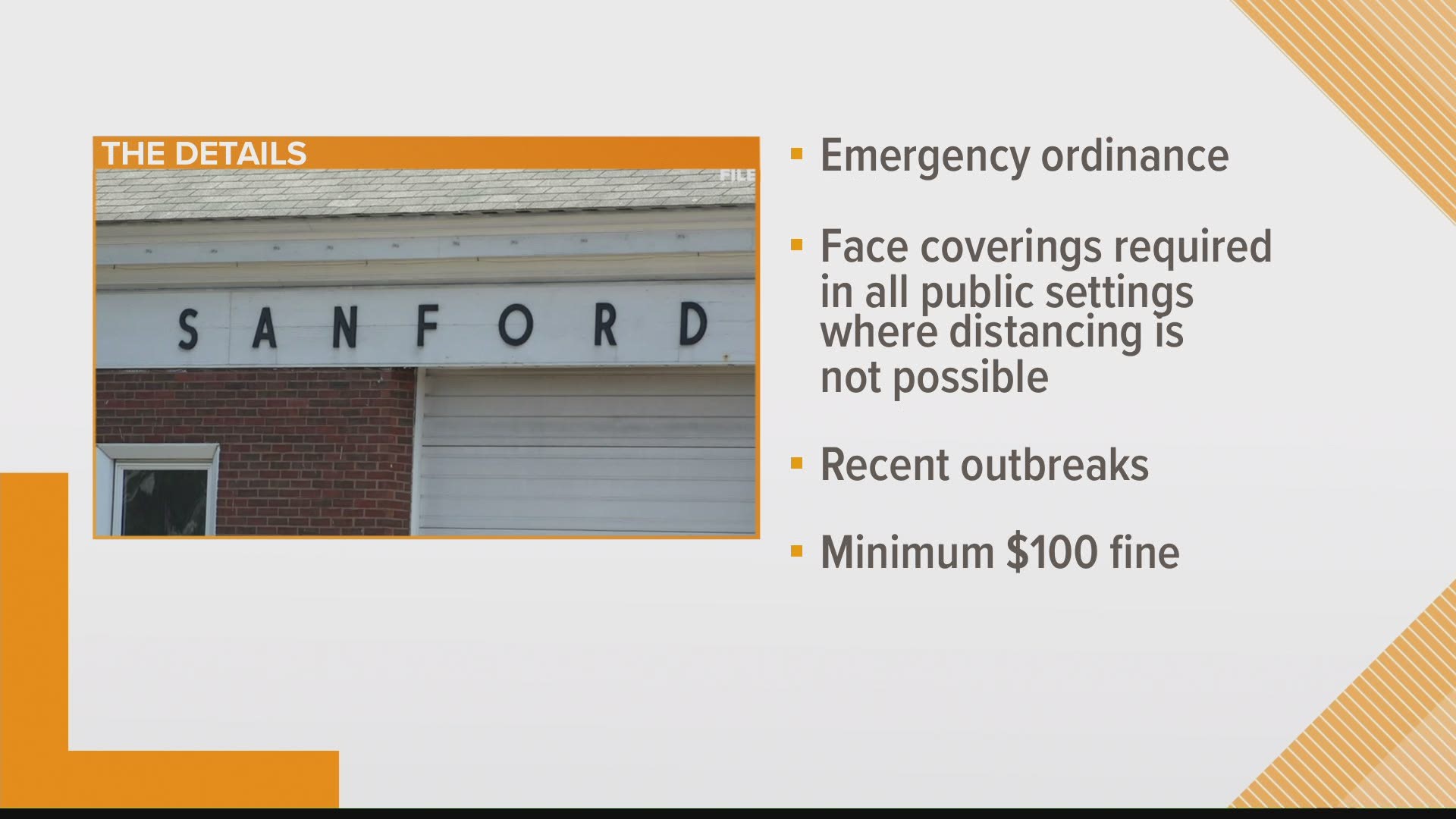 The Sanford city council passed an emergency ordinance late Thursday night. First-time violators will receive a warning. After that, there will be fines.