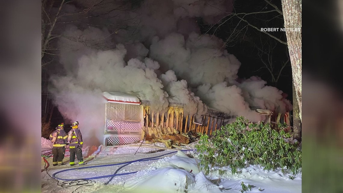 Man displaced from home after fire in Lyman, Maine