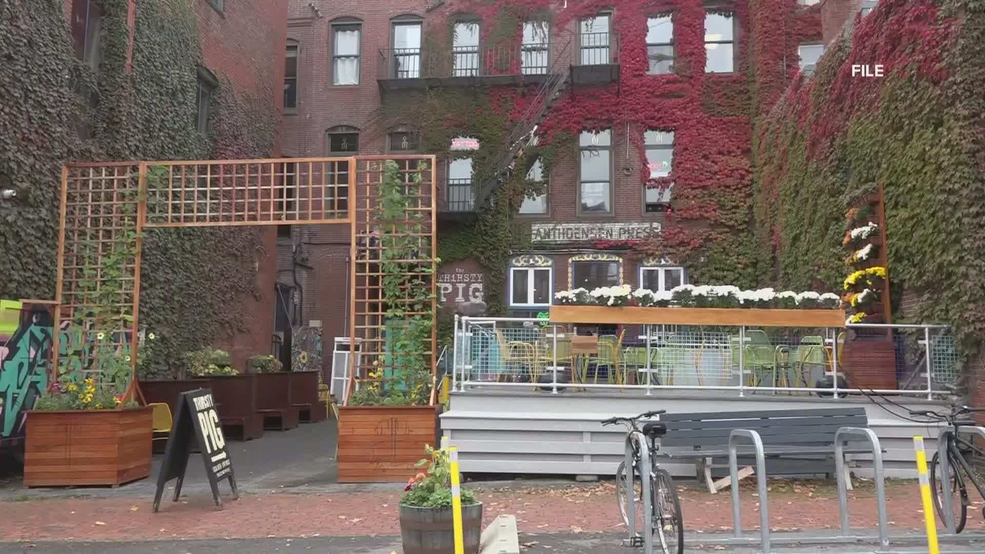 Some streets in Portland's Old Port will be opening up to cars on Monday.