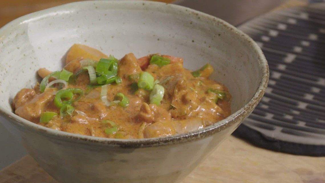 Maine, local, Indian, Asian, chicken, butter, cooking