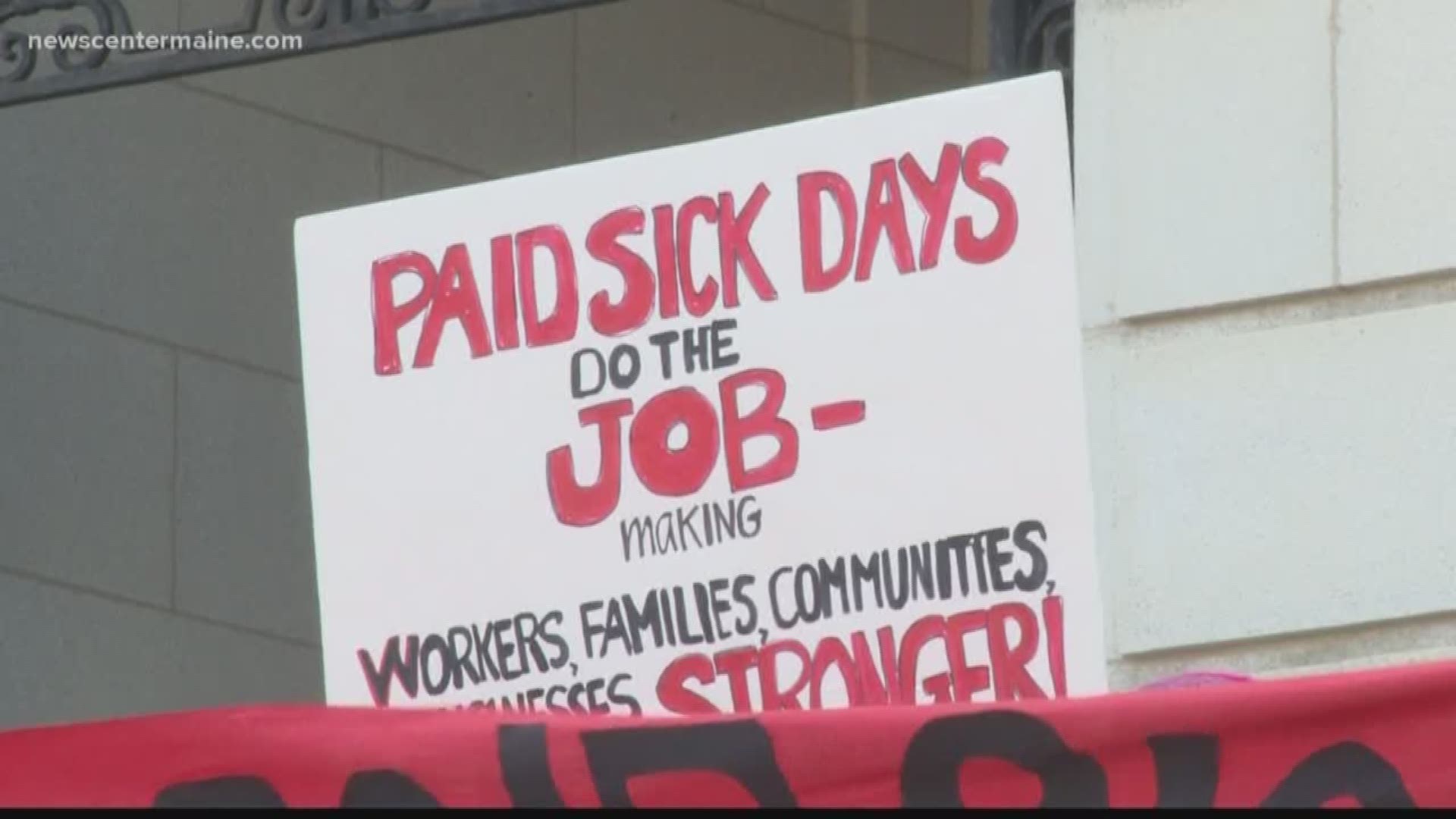 Mainers gather in Portland to rally in favor of paid sick time leave