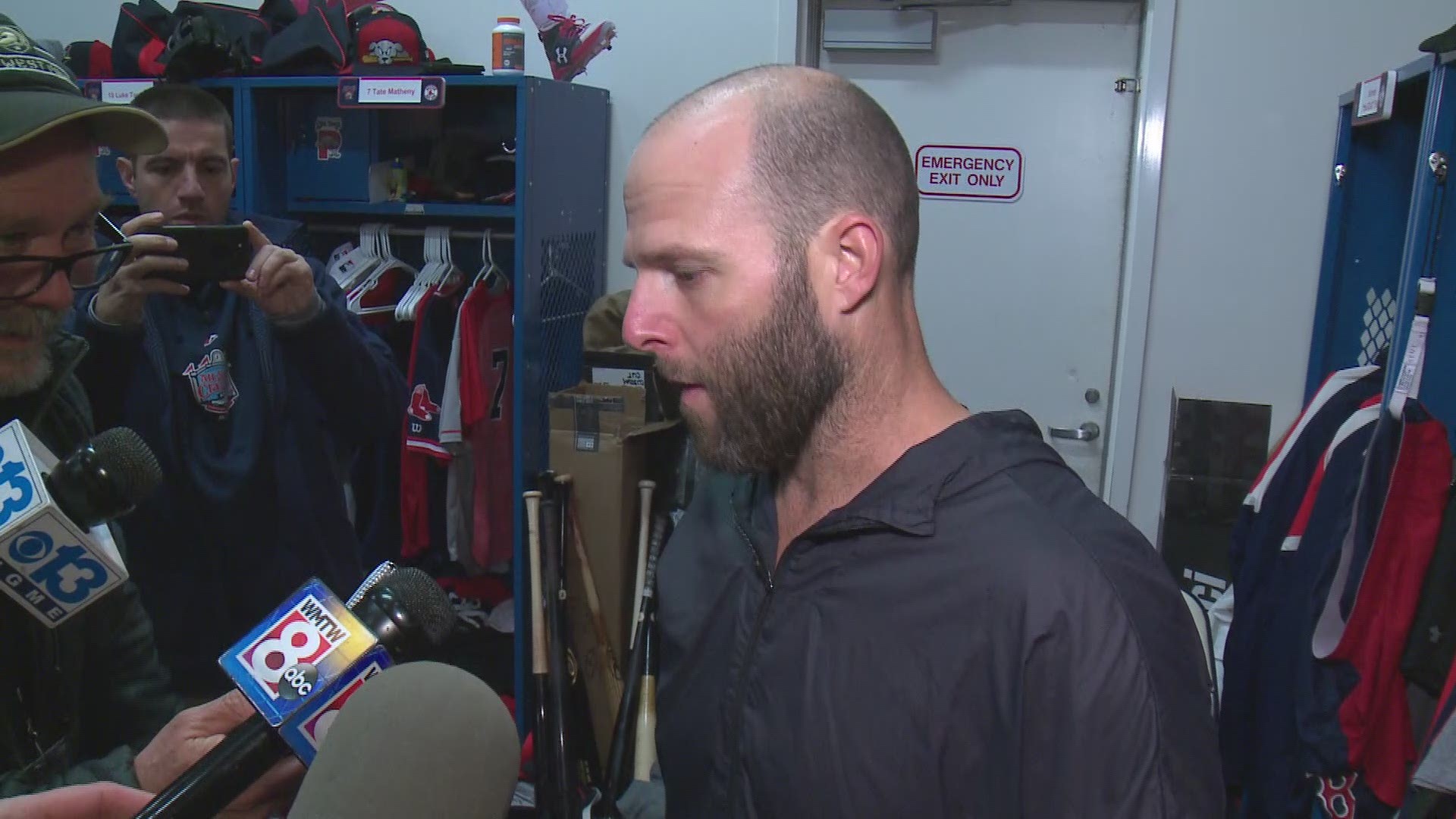 Dustin Pedroia interview from Portland Sea Dogs rehab on May 2, 2019