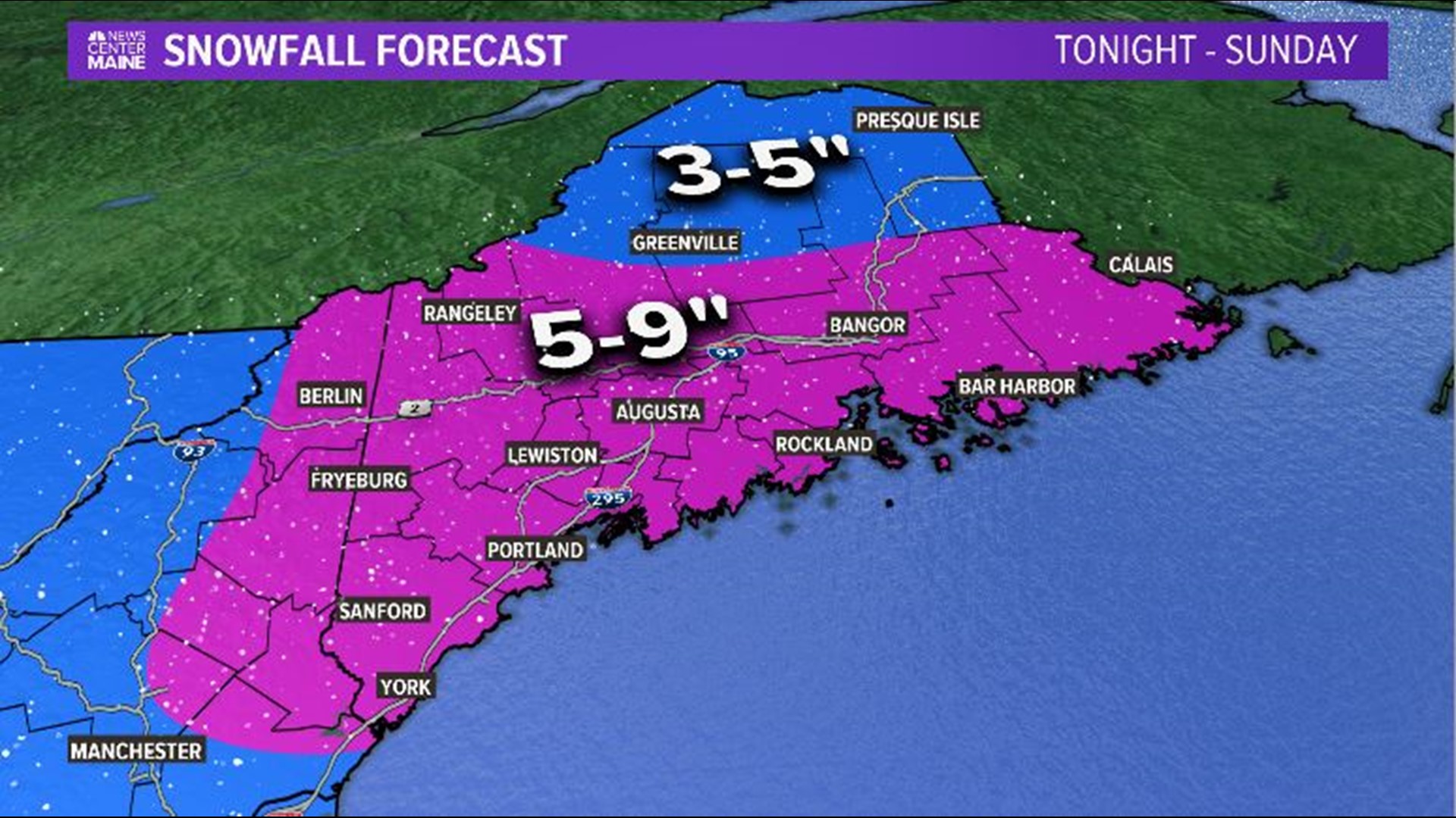 5-9" of snow tonight is followed by Arctic air in Maine ...