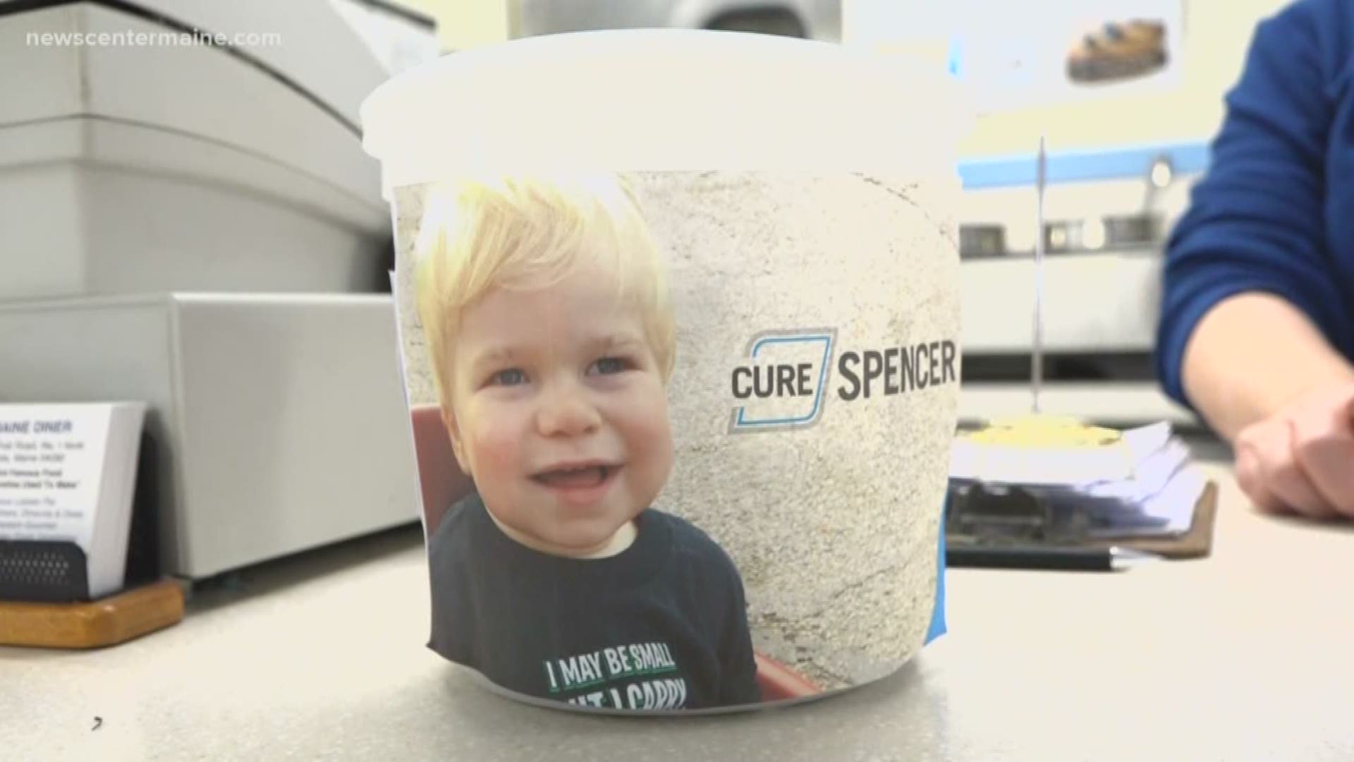 The Wells High School wrestling team hosted a pancake fundraiser to fight childhood Alzheimer's and help 3-year-old Spencer Smith.
