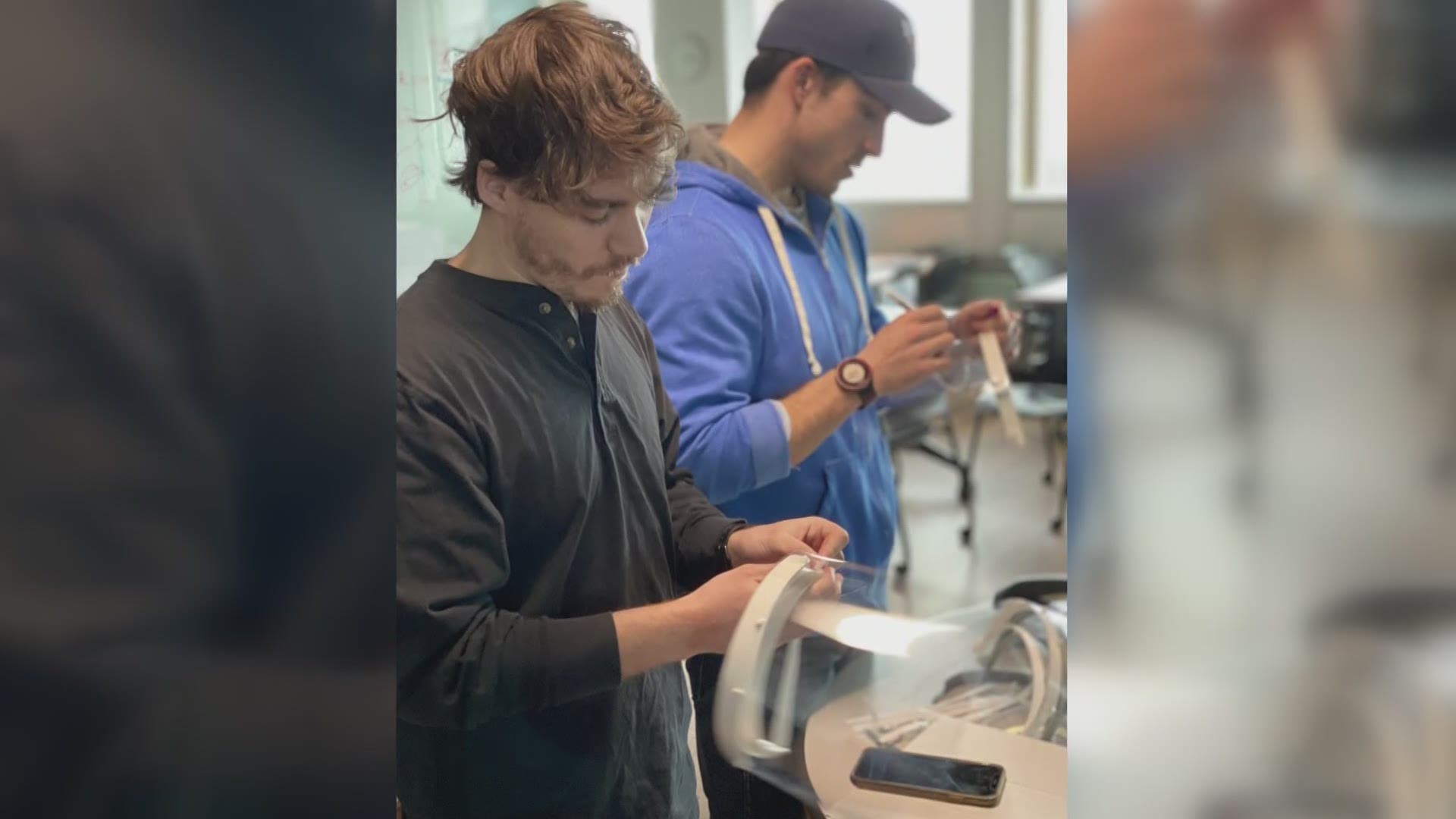 Two engineering students at USM are printing face shields to help essential workers.