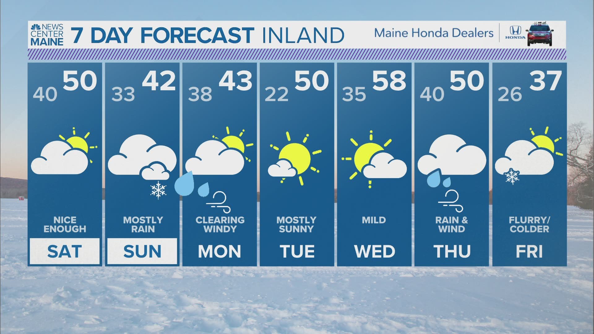 NEWS CENTER Maine Weather Video Forecast UPDATED: Friday March 26, 2021 at 4:00pm.