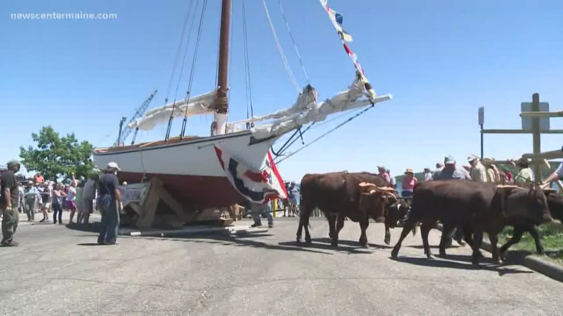 Relaunch of 118-year-old lobster boat