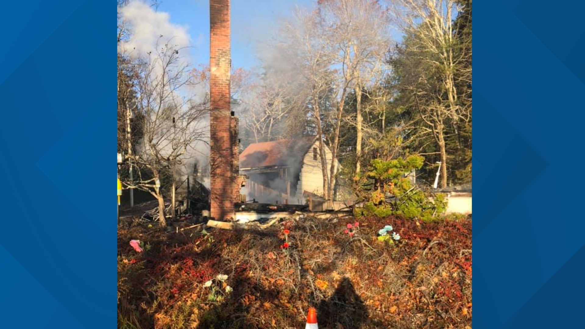 Harpswell home destroyed in fire; two brought to hospital