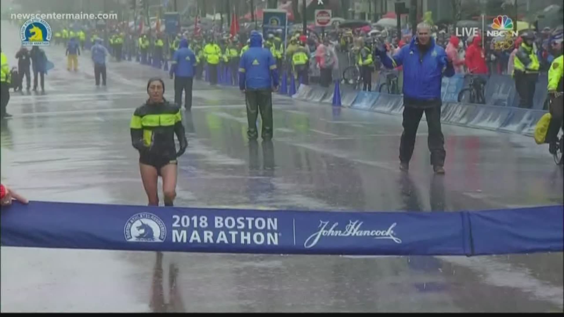 Desiree Linden finished first in the Boston Marathon