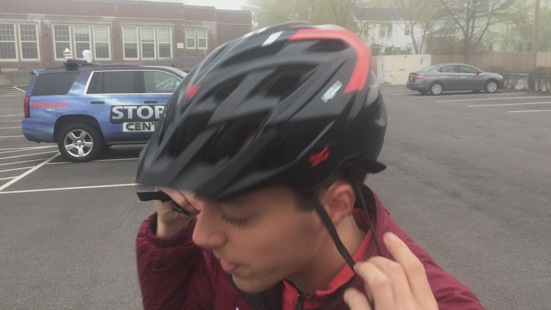 Cory Froomkin demonstrates the proper steps to get a good fit from your bike helmet