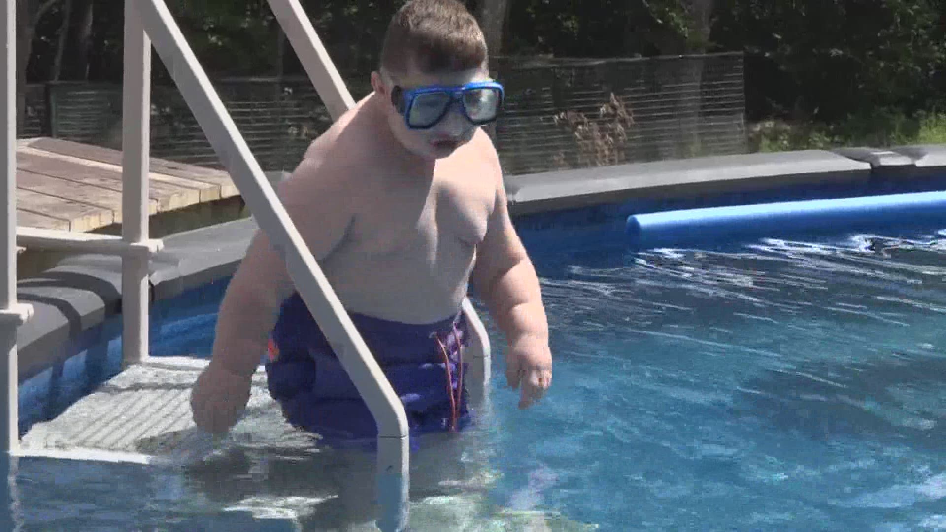 Make A Wish Makes 12 Year Old Boy S Pool Dream Come True Newscentermaine Com