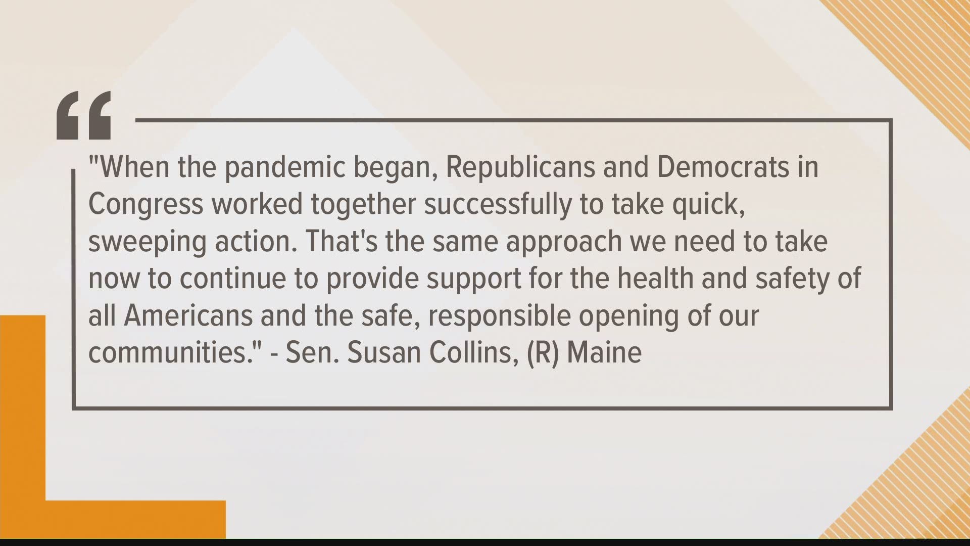 Senator Susan Collins weighs in on the President's decision to break off negotiations for a new relief plan.