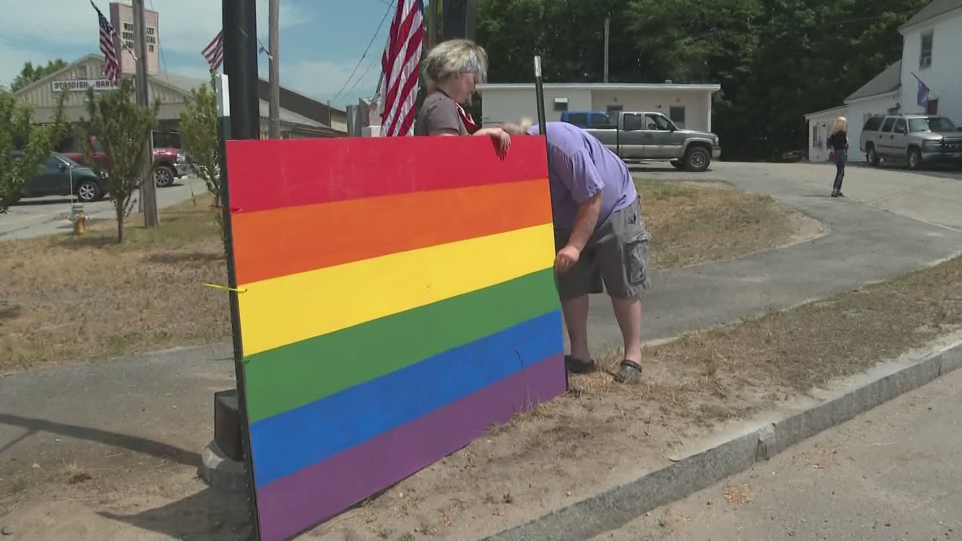 Tensions running high in Standish over a PRIDE sign put up in the small town