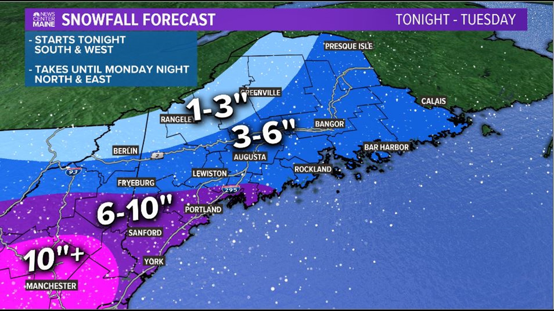 Snow, sleet to impact Maine weather Monday and Tuesday ...