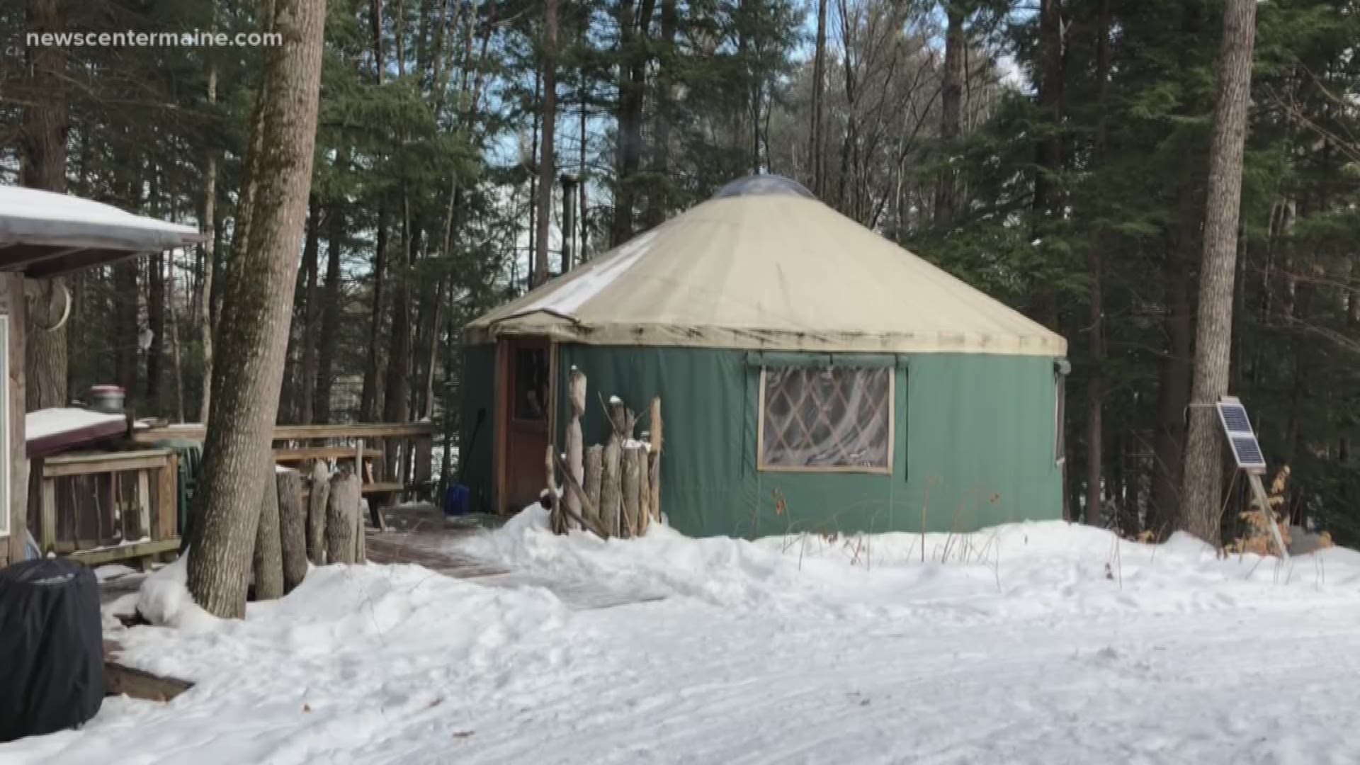 Winter glamping in yurts.