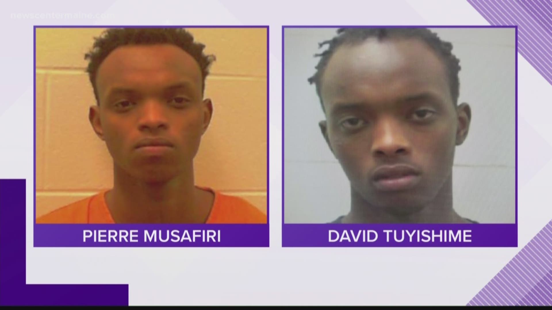 Pierre Musafiri and David Tuyishime were both part of a Lewiston brawl last summer that left Donald Giusti dead.