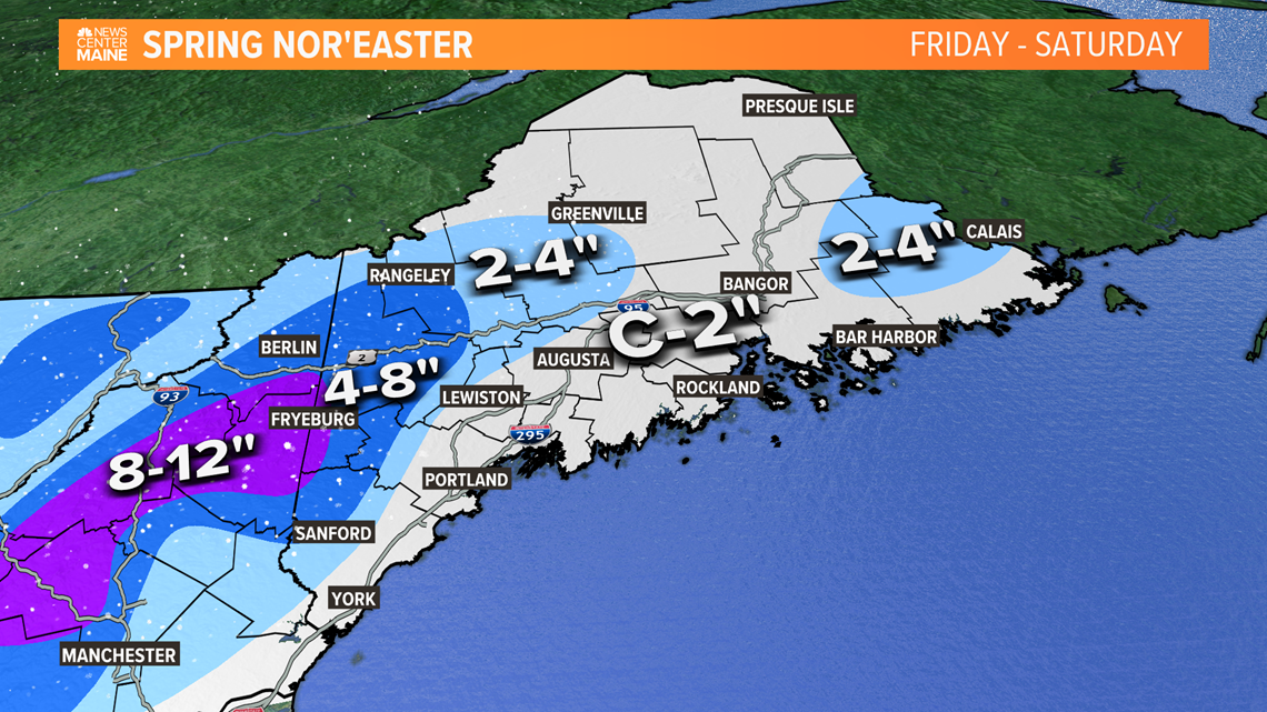 Spring nor'easter is underway in Maine | newscentermaine.com