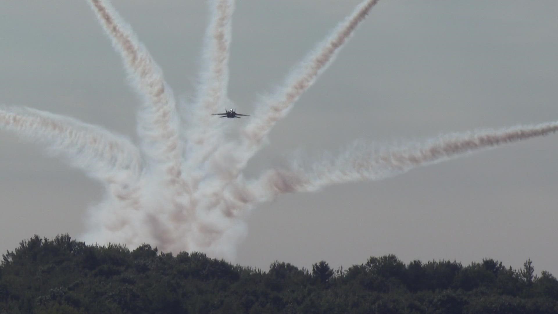 'The Great State of Maine Air Show' returned to the Brunswick Executive Airport for the first time since 2017 with a headline performance by the Blue Angels.