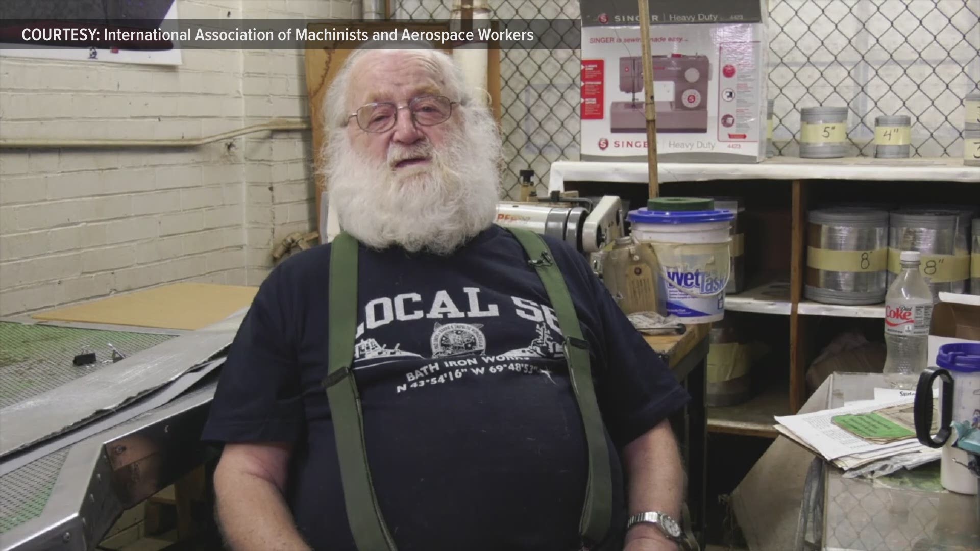 At 86 years old, Clayton Grover looks back on his 67 years spent at Bath Iron Works.