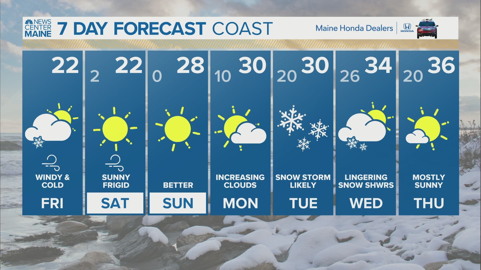 NEWS CENTER Maine Weather Video Forecast updated on Friday January 29 at 5am