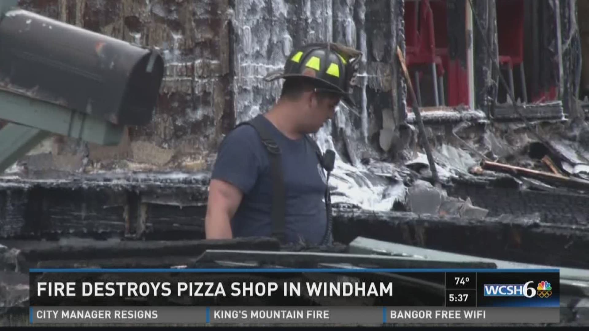 Fire destroys pizza shop in Windham