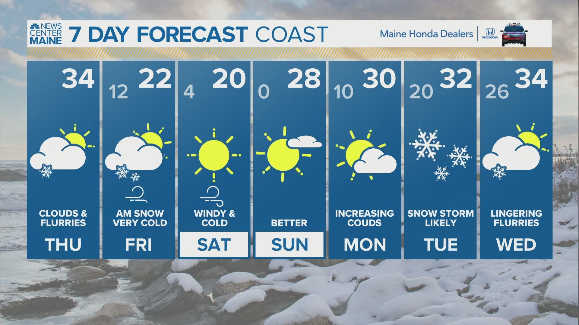 NEWS CENTER Maine Weather Video Forecast updated on Thursday January 28 at 7am