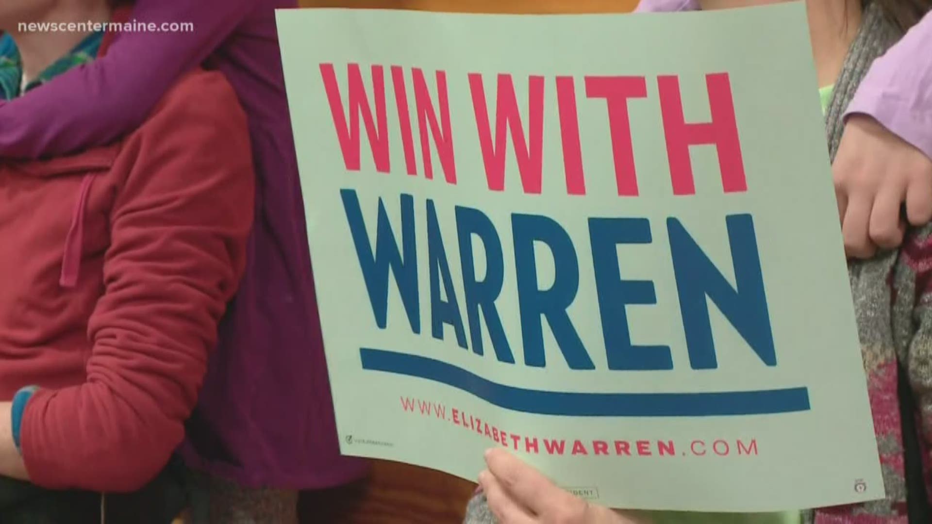 Senator Warren rallies support in Concord, New Hampshire.