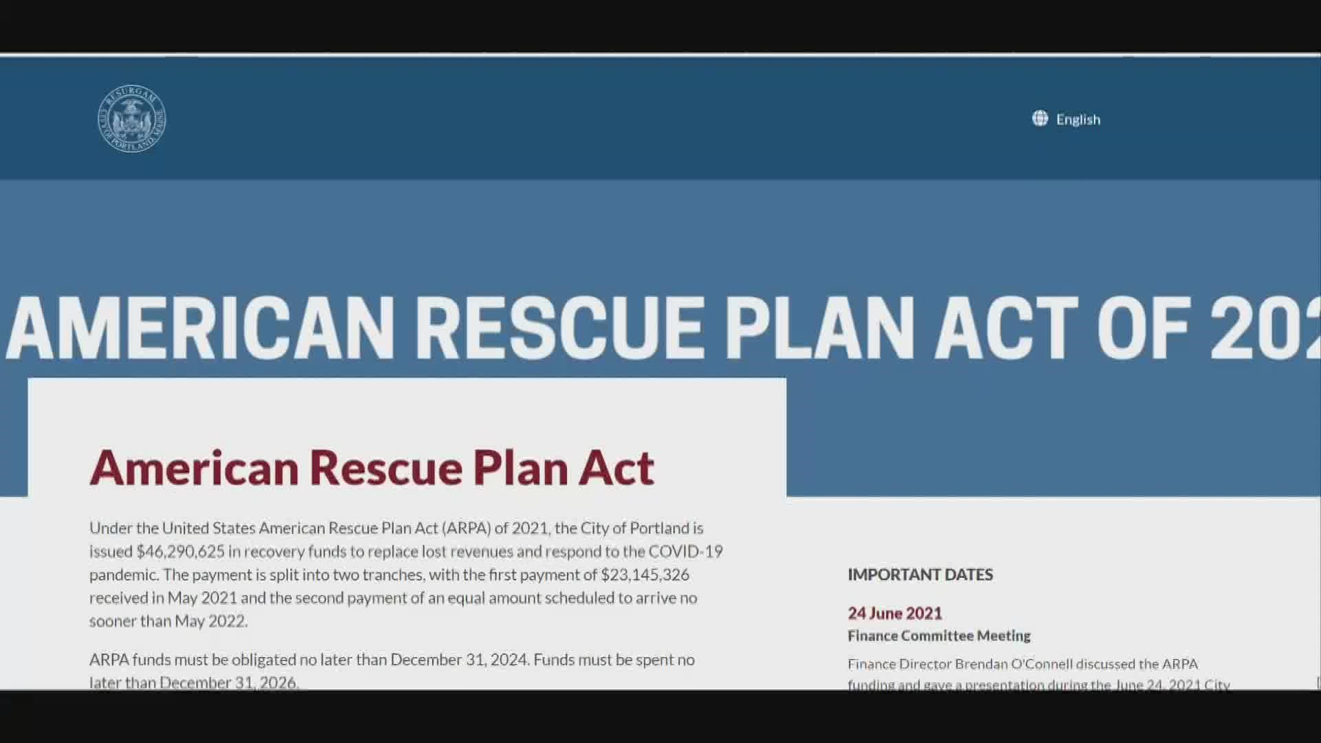 The city of Portland is asking community members to fill out a survey online about the use of almost $15 million in American Rescue Plan Act recovery funds.