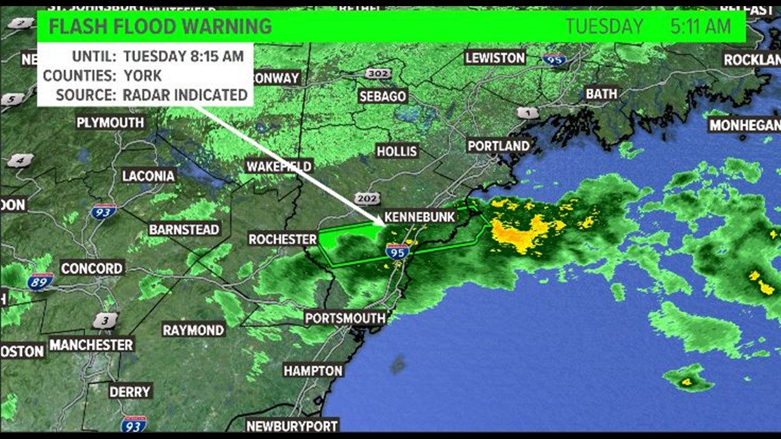 Flash Flood Warning In York County On Tuesday Until 8 15 Am Newscentermaine Com